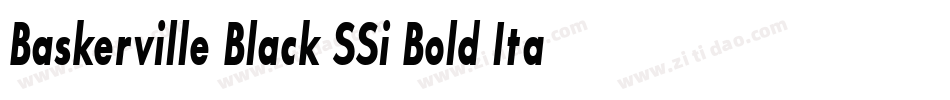 Baskerville Black SSi Bold Italic字体转换